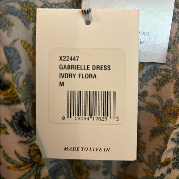 NWT XiRENA Gabrielle Cotton Bella Flora Back Cut-Out Midi Dress, Size M - Picture 6 of 9